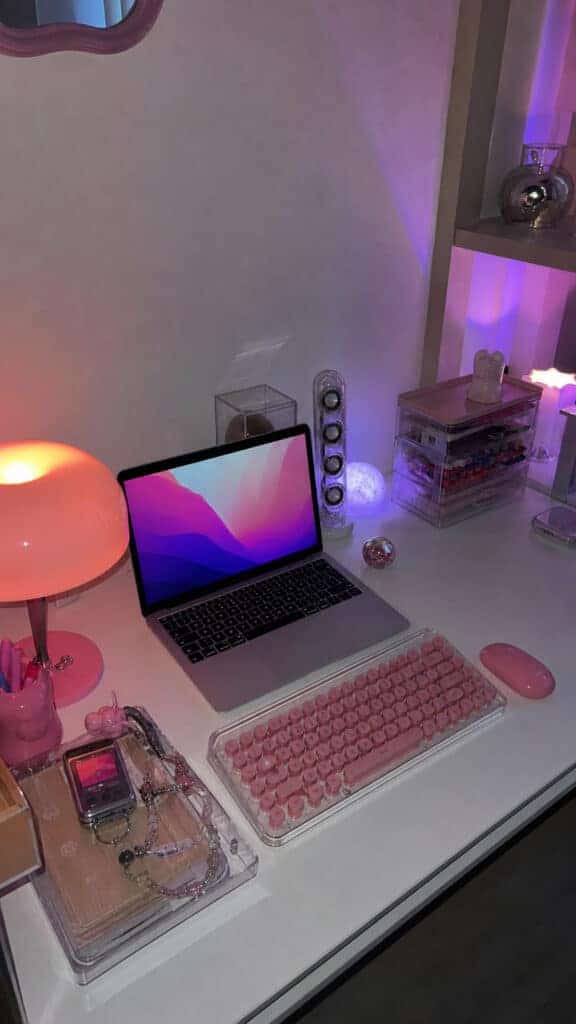 Tech Station with Colorful Accessories