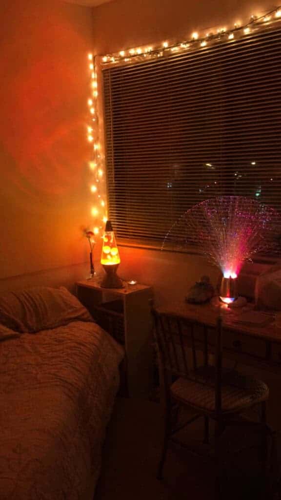 Lava Lamps and String Lights for Ambiance
