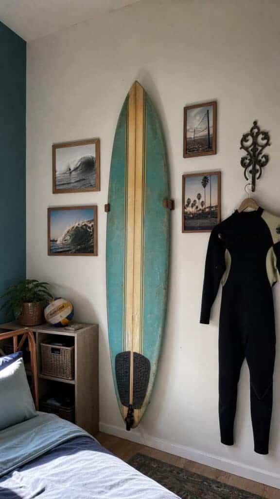 Surfboard and Beach Sports Decor
