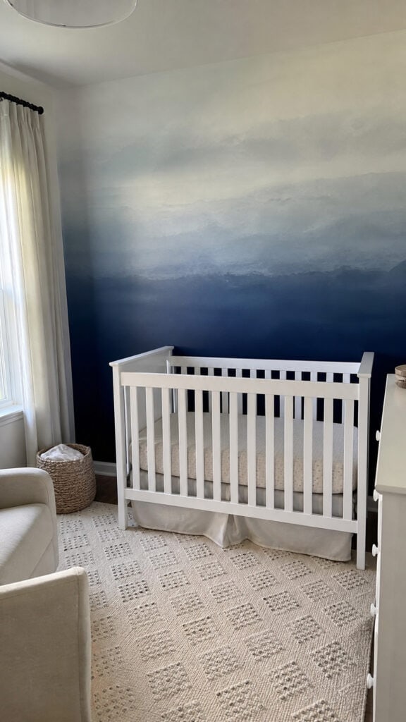 Blue Ombre Wall Treatment