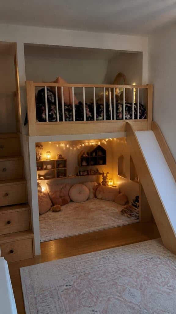 Built In Bunk Beds with Play Space Integration