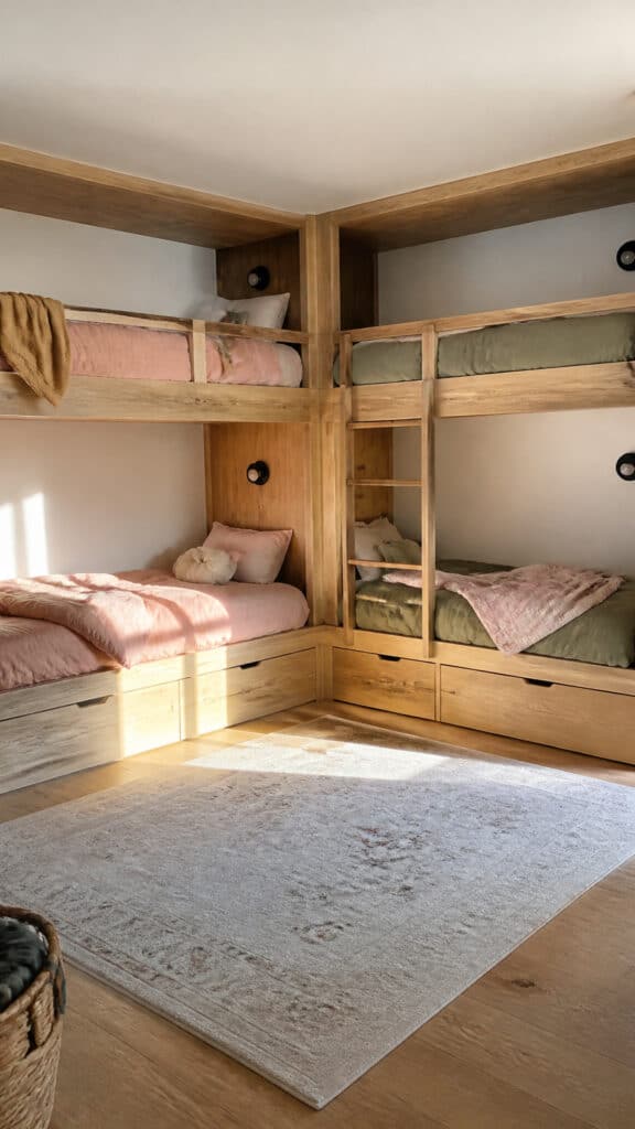 Corner Configuration Built In Bunk Beds