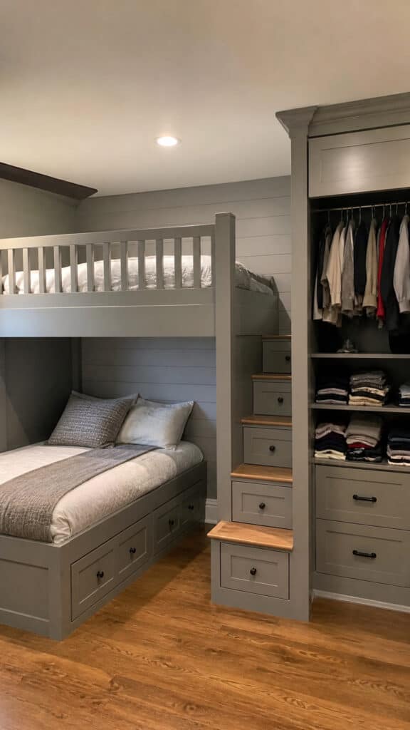Combination Closet and Stair Design