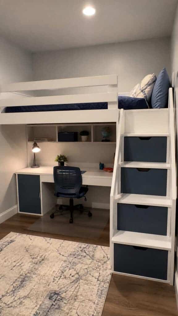 Desk and Stairs Combo Configuration