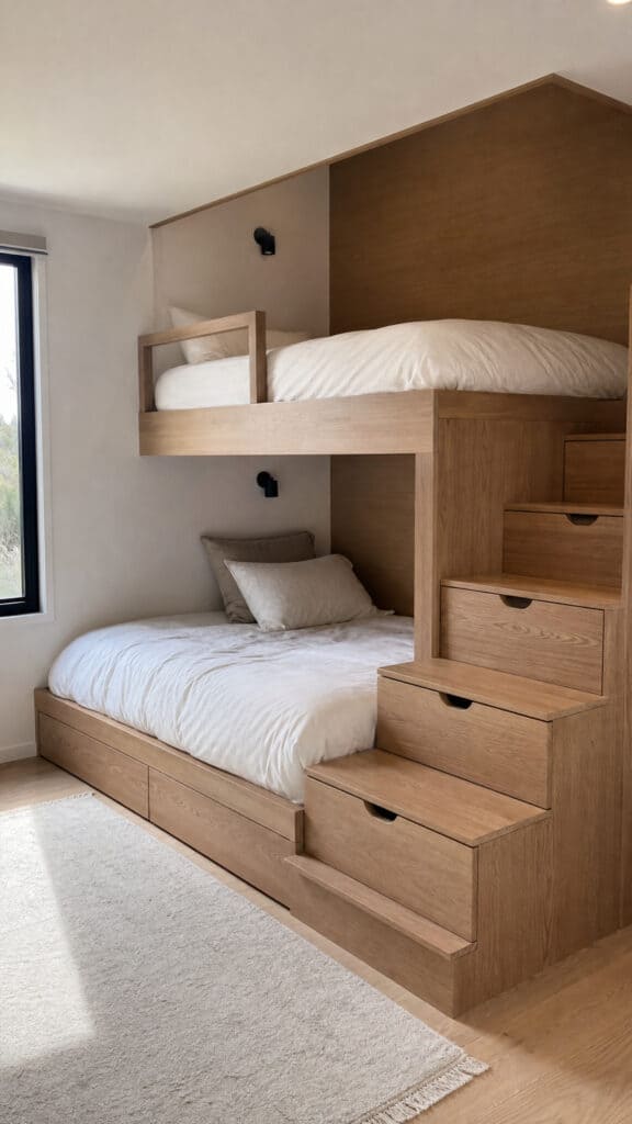 Minimalist Platform Stairs with Hidden Storage
