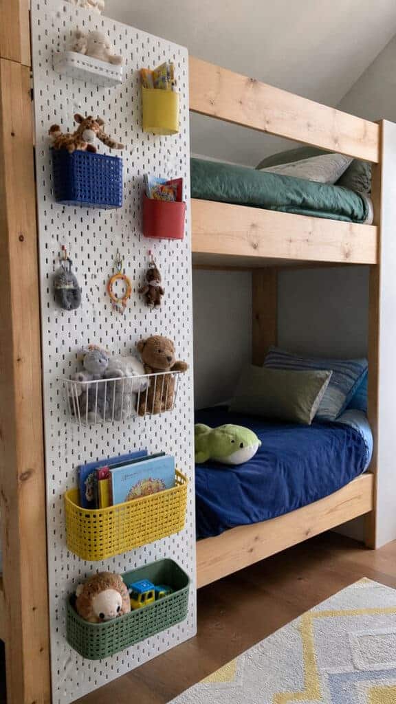 Pegboard and Hanging Organizers as Dividers