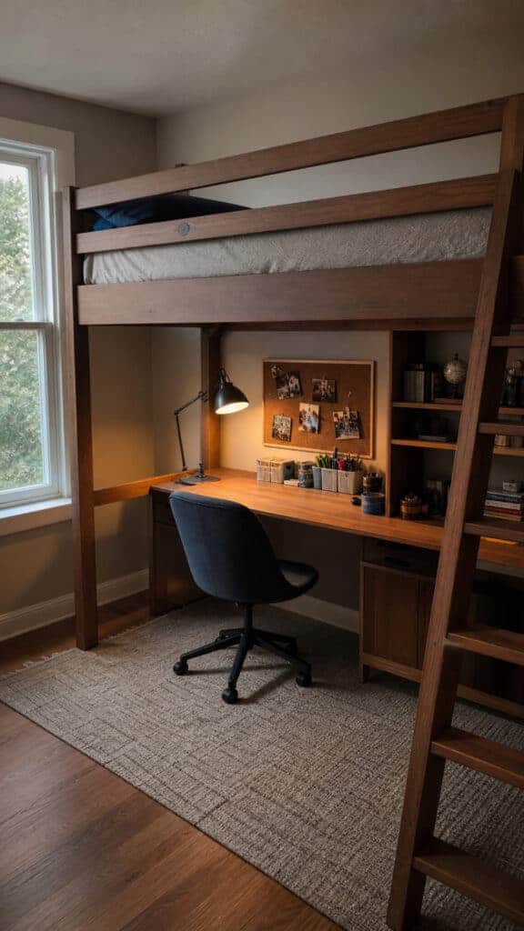 Loft Beds with Play and Study Spaces