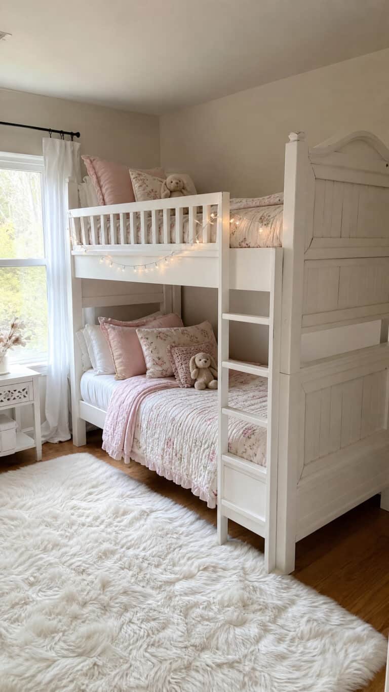 Classic White Cottage Style Bunk Bed