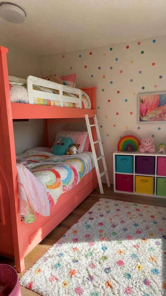 Colorful Painted Bunk Bed Statement Piece