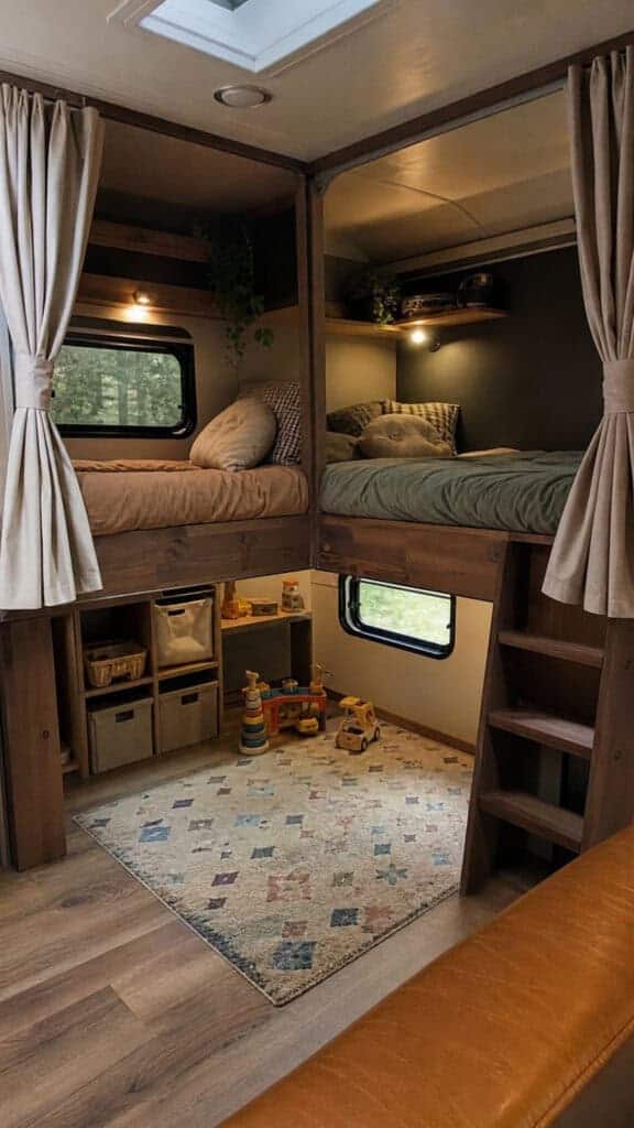 L-Shaped Corner Bunk Configuration