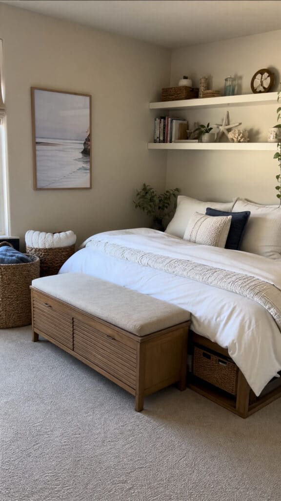 Smart Storage Solutions with Coastal Style