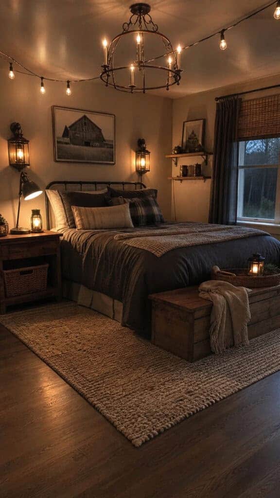 Add Farmhouse-Style Lighting for Ambiance