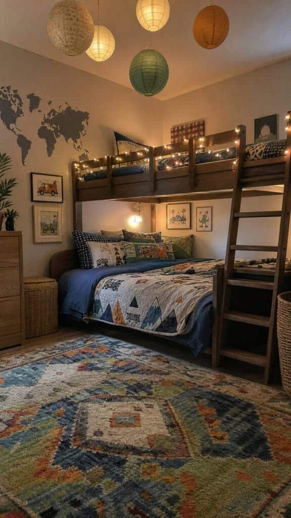 Decorating Ideas for L Shaped Bunk Bed Rooms