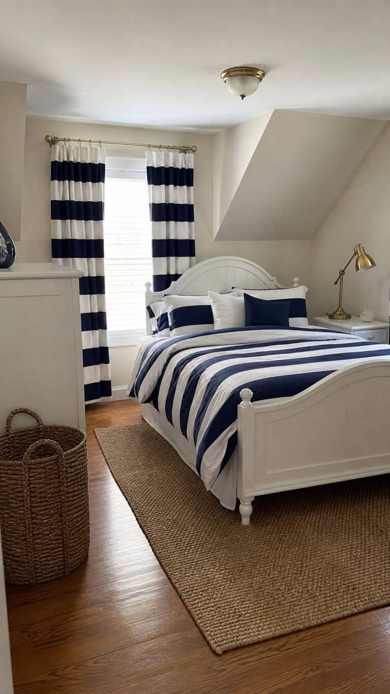 Classic Navy and White Stripes