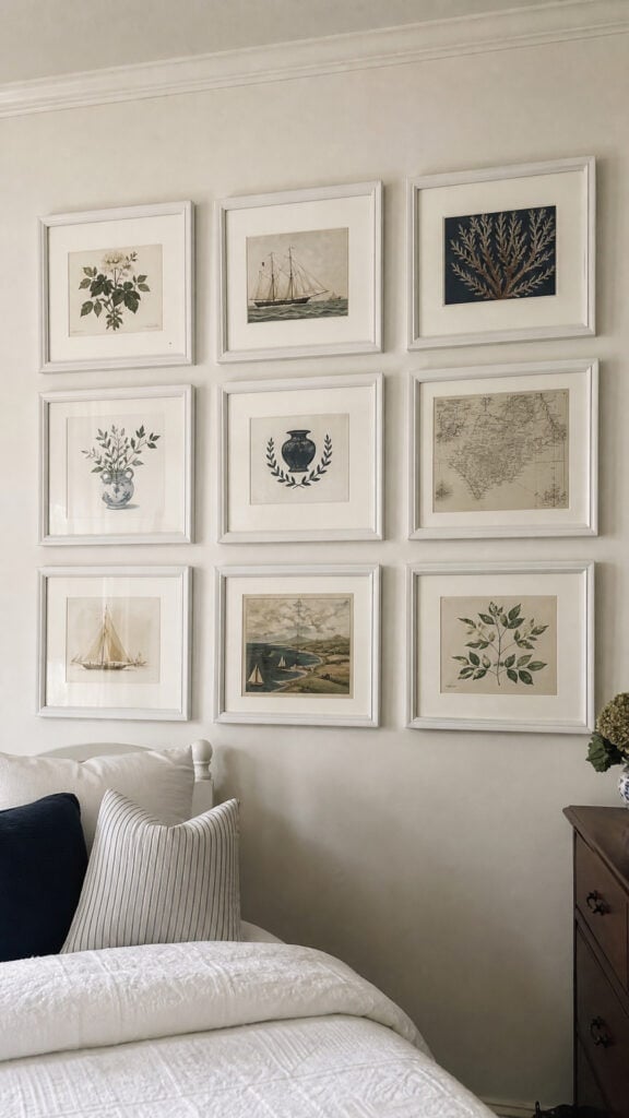 Gallery Wall with Classic Artwork