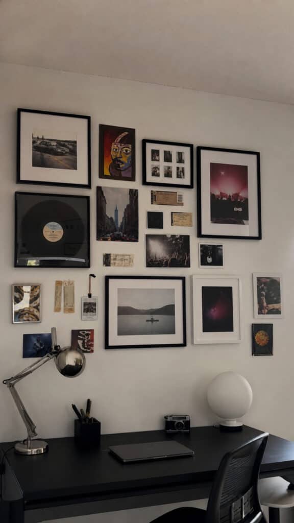 Gallery Wall of Personal Memories and Art