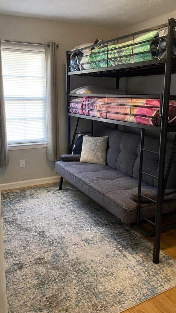 Futon Bottom with Double Bunk Top