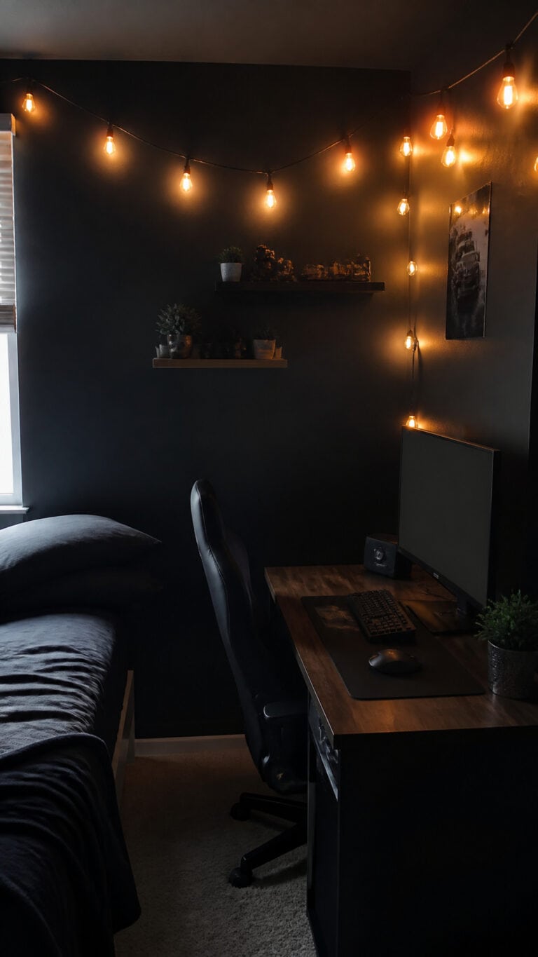 Industrial String Lights and Edison Bulbs