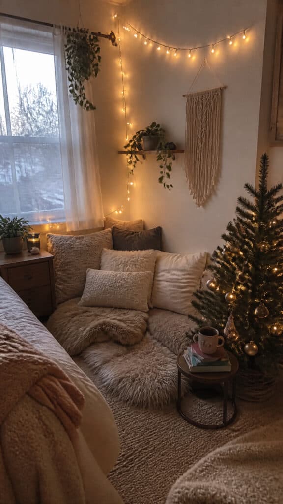 Cozy Christmas Reading Nook