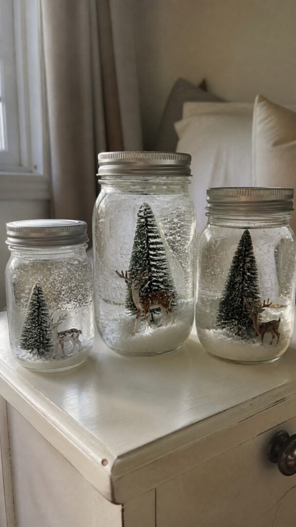 Mason Jar Snow Globes