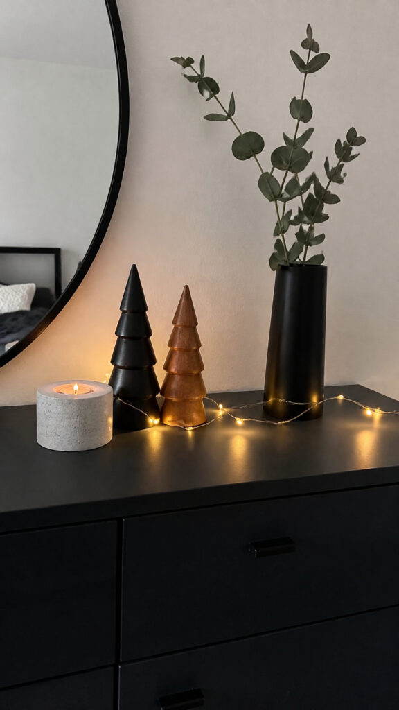 Minimalist Modern Christmas Dresser Styling