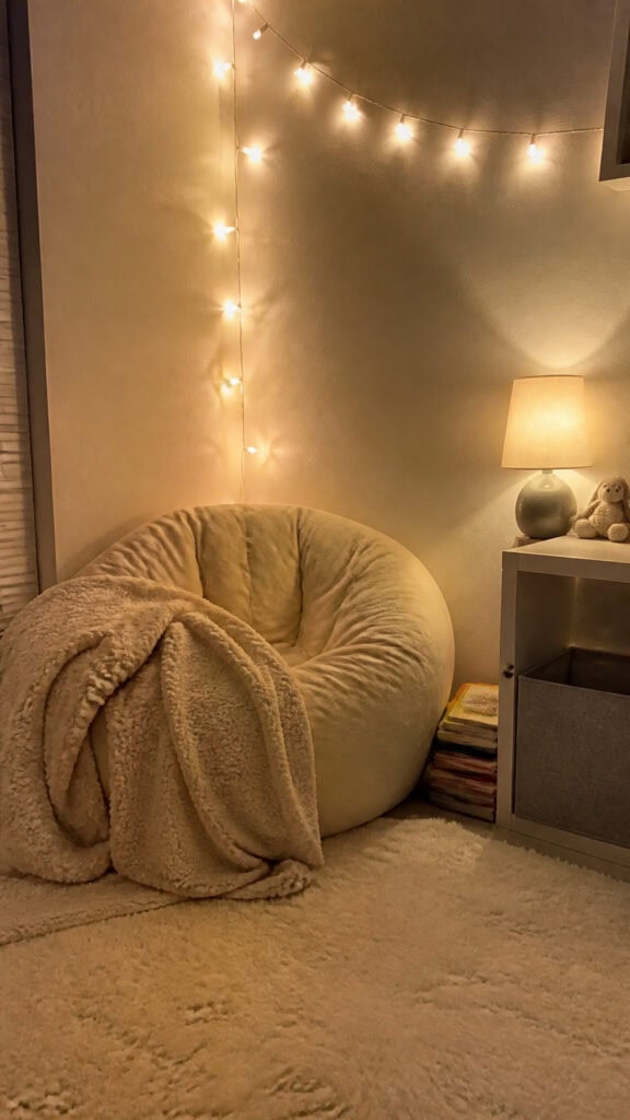 Create a Reading Nook with Soft Lighting