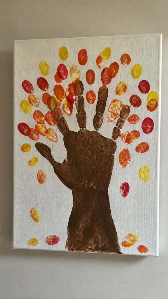 Handprint Fall Tree Canvas