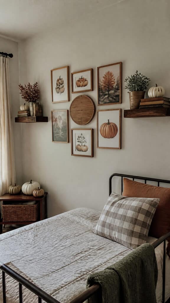 Farmhouse Wall Decor with Fall Touches