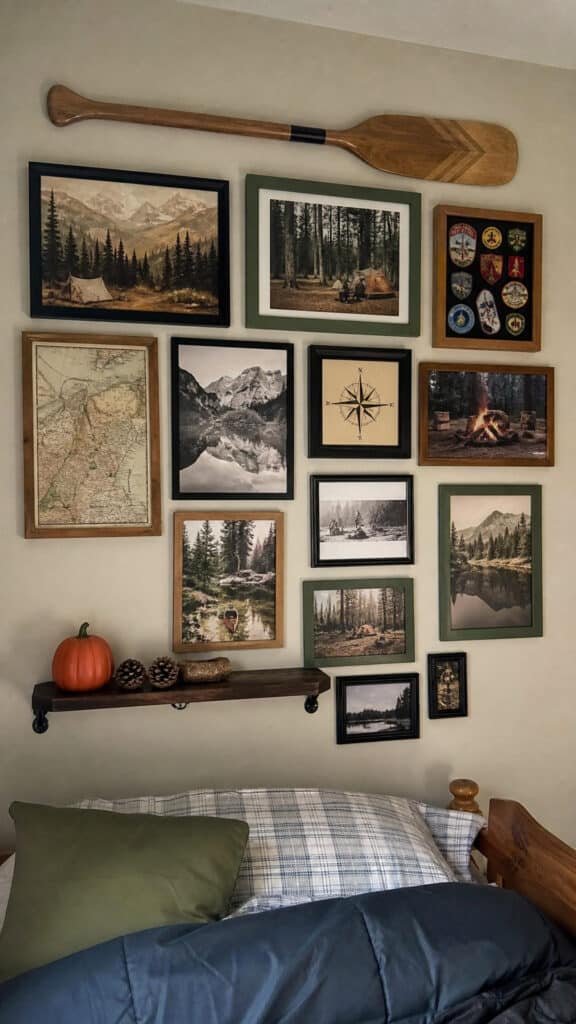 Camping and Outdoor Adventure Gallery Wall