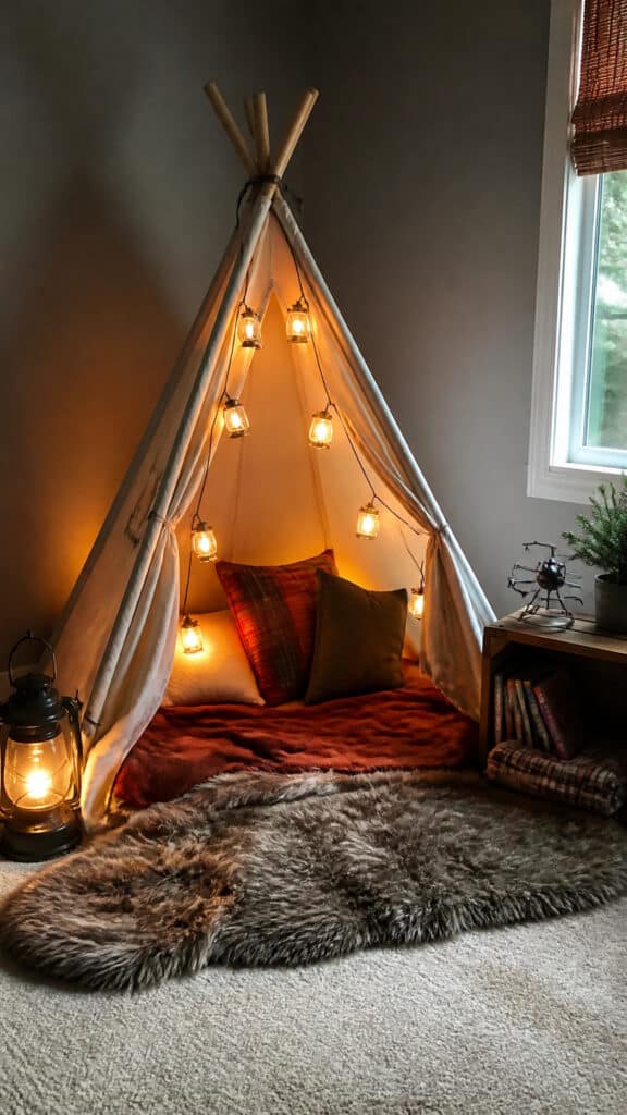 Camping Tent Reading Nook or Play Space