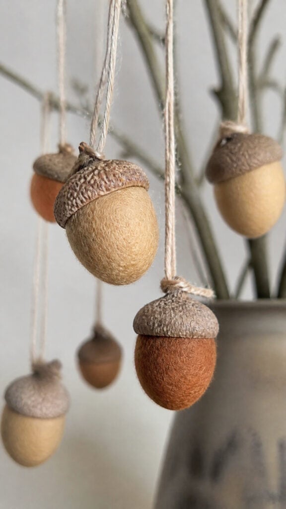 Felt Acorn Ornaments