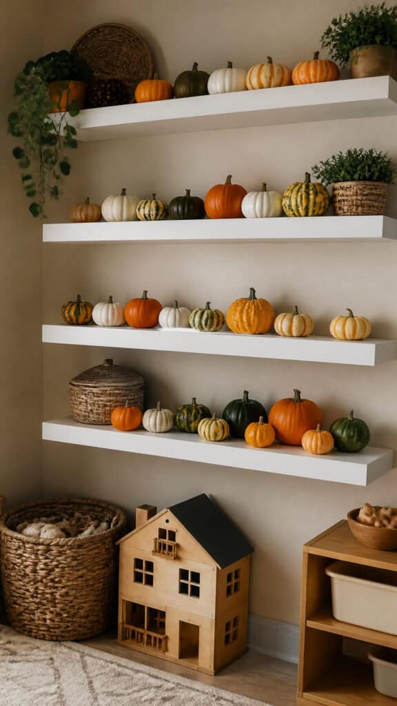 Mini Pumpkin and Gourd Displays