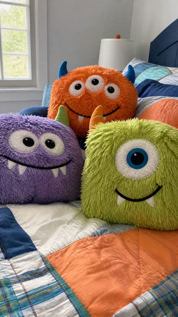 Friendly Monster Throw Pillows