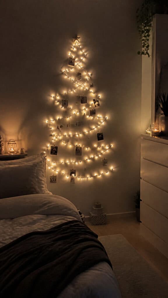 Fairy Light Curtain Tree Shape
