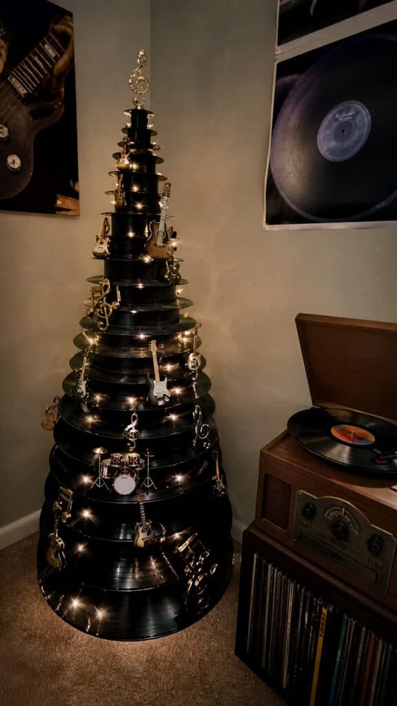 Music Lover's Vinyl Record Tree