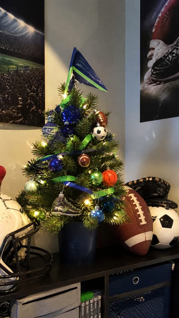Sports-Themed Mini Tree