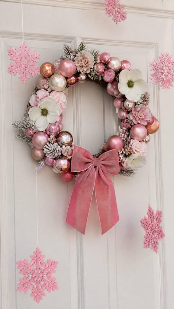 Pink Wreath and Wall Decorations